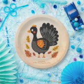 Schattigee Turkije Happy Thanksgiving Paper Bord (Feest)