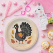 Schattigee Turkije Happy Thanksgiving Paper Bord (Feest)