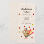 Schattigee Turkije Thanksgiving Potluck 4x9.25 Kaart (Voorkant / Achterkant)