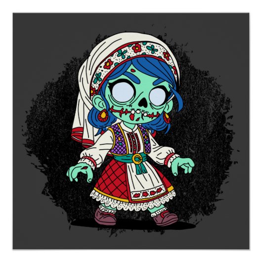 Schattigee turkse zombie perfect poster (Voorkant)
