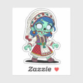 Schattigee turkse zombie sticker (Vel)