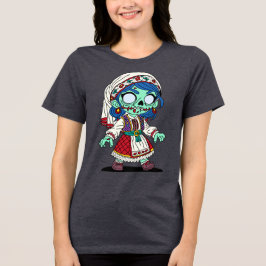 Schattigee turkse zombie Tri-Blend shirt
