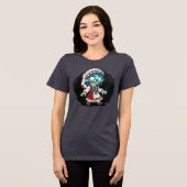Schattigee turkse zombie Tri-Blend shirt (Voorkant volledig)