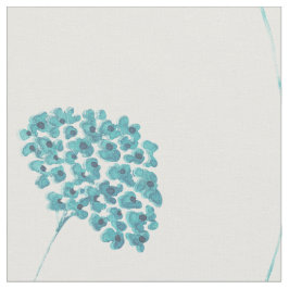 Schattigee turquoise bloemstof stof