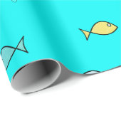 Schattigee Turquoise Groene Blauwe Zeester Vis Cadeaupapier (Rol Hoek)