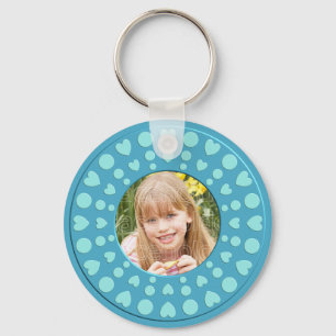 Schattigee turquoise hart lijst sjabloon sleutelhanger