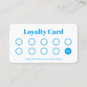 Schattigee Turquoise Salon Customer Loyalty Punch (Voorkant)