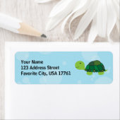 Schattigee Turtle Adresetiketten Etiket (Insitu)