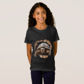Schattigee Turtle animatie effecten. T-shirt (Voorkant volledig)