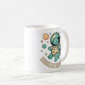 Schattigee Turtle Astronaut Space Art Koffiemok (Voorkant rechts)
