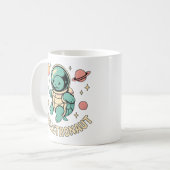 Schattigee Turtle Astronaut Space Art Koffiemok (Voorkant links)
