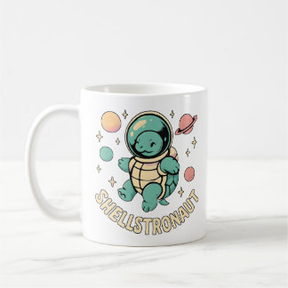 Schattigee Turtle Astronaut Space Art Koffiemok