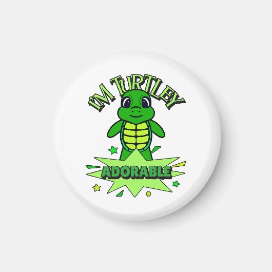 Schattigee Turtle Funny Quote Turtley Schattig Magneet (Voorkant)