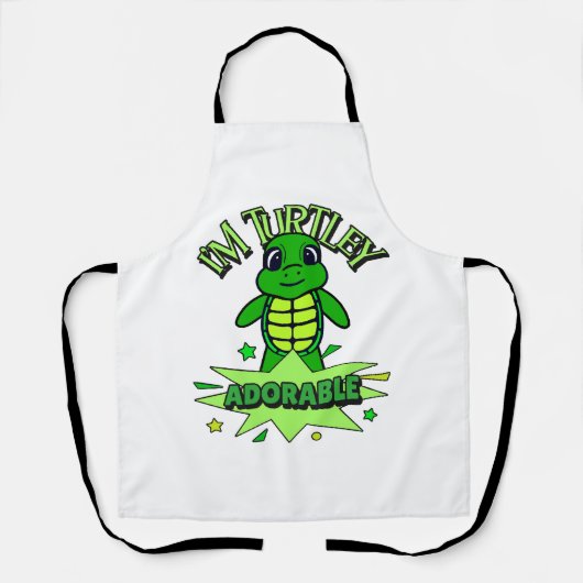 Schattigee Turtle Funny Quote Turtley Schattig Schort (Voorkant)