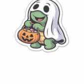 Schattigee Turtle Ghost Kostuum � Schattige Hallow Sticker (Voorkant)