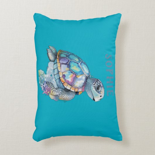 Schattigee Turtle Green Baby Nursery Accent Kussen (Voorkant(Verticaal))
