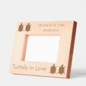 Schattigee Turtle paar aangepaste namen Gegraveerde Lijstjes (Links)