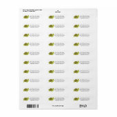 Schattigee Turtle Return Adres Labels Stickers (Full Sheet)
