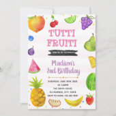 Schattigee Tutti Fruity Party Thema uitnodiging (Voorkant)