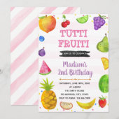 Schattigee Tutti Fruity Party Thema uitnodiging (Voorkant / Achterkant)