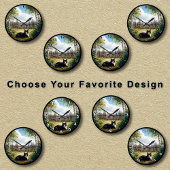 Schattigee Tuxedo Cat Relaxing Ronde Klok