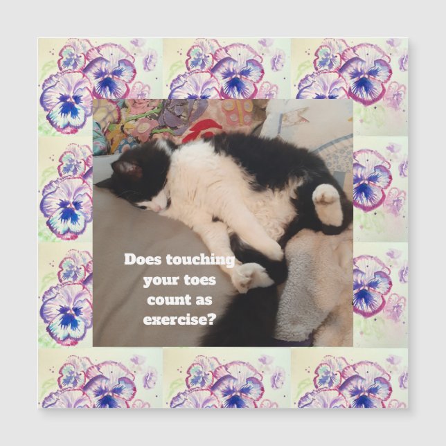 Schattigee Tuxedo Cat Verjaardagsfeestje Kinderuit (Voorkant)