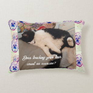 Schattigee Tuxedo Cat Verjaardagsfeestje Kinderuit Accent Kussen