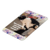 Schattigee Tuxedo Cat Verjaardagsfeestje Kinderuit Magneet (Linkerzijde)