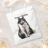 Schattigee Tuxedo Kat Art huisdier Partij Favor Ta Bedankzakje (Geknipt)