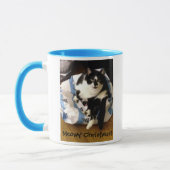Schattigee Tuxedo Kat Kerst Present Mokken (Links)