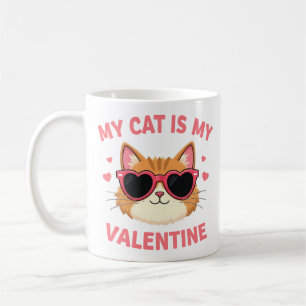 Schattigee Tuxedo Kat Valentijnsdag Hart Kat Liefh Koffiemok