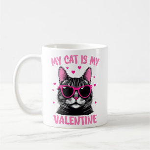 Schattigee Tuxedo Kat Valentijnsdag Hart Kat Liefh Koffiemok
