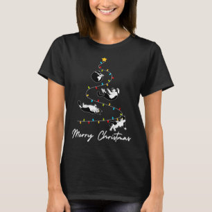 Schattigee Tuxedo Katten Kerstboom Lichten Eigenaa T-shirt