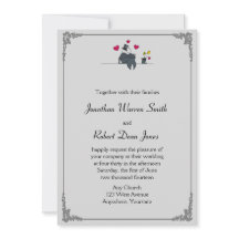 Schattigee twee bruidegoms Cartoon homohuwelijk ui