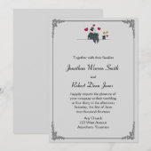 Schattigee twee bruidegoms Cartoon homohuwelijk ui Kaart (Voorkant / Achterkant)