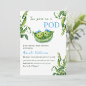 Schattigee twee erwten in een pod Blue Boy Twins B Kaart (Staand voorkant)