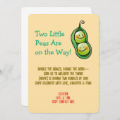 Schattigee twee erwten in een pod Twin Shower Uitn Save The Date (Voorkant / Achterkant)