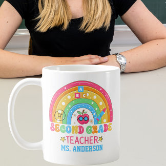 Schattigee tweedegraads leraar gepersonaliseerd kl koffiemok