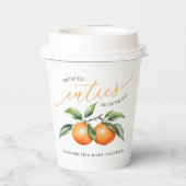 Schattigee tweeling Oranje Baby shower Papieren Bekers (Achterkant)