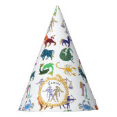 Schattigee Tweelingen Zodiac Verjaardag Feesthoedjes (Voorkant)