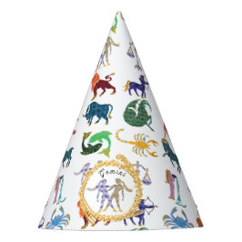 Schattigee Tweelingen Zodiac Verjaardag Feesthoedjes