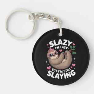 Schattigee Tween Girl Funny Animal Sloth Slay Meme Sleutelhanger