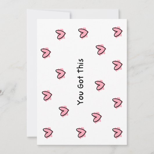 Schattigee tweezijdige "You Got This" Note Kaart - (Voorkant)