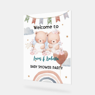 Schattigee Twin beer Star Ballon baby shower Party Acryl Bord