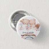 Schattigee Twin beer Star Ballon baby shower Party Ronde Button 3,2 Cm (Voorkant /achterkant)