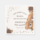 Schattigee Twin Beren Baby shower Servet (Voorkant)