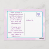 Schattigee Twin Girls Baby Shower Uitnodigingen (Achterkant)