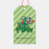 Schattigee Twin Turtles Cadeaulabel (Voorkant)