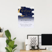 Schattigee Twinkle Little Star 1e Verjaardag Welko Poster (Thuiskantoor)