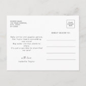Schattigee Twinkle Twinkle Little Star Baby Sprink Uitnodiging Briefkaart (Achterkant)